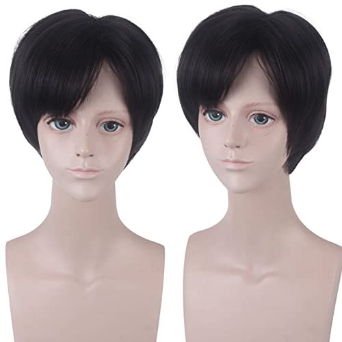 Wig for Anime Wigs Cosplay Christmas Cos Wig He Chao Xie Yu Camouflage Learning Slag Universal Anime Short Hair Male Partial Anti-Alice He Tian Color: Pl-618 (He Chao) von EQWR