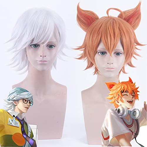 Wig for Anime Wigs Cosplay Christmas Cosplay Wig King Cos Zhang Liang Colorful Painted Scroll Baili Xuan Ce Thermal Swing With Ears Color: Pl-842 (Baili Xuan Ce) von EQWR