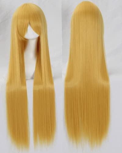 Wig for Anime Wigs Cosplay Christmas Cosplay Wig Universal 100Cm Color Long Straight Hair Cos Anime High Temperature Wire 099 Color:玫瑰网008[1 Meter] von EQWR