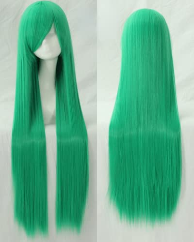 Wig for Anime Wigs Cosplay Christmas Cosplay Wig Universal 100Cm Color Long Straight Hair Cos Anime High Temperature Wire 099 Color:玫瑰网033[1 Meter] von EQWR