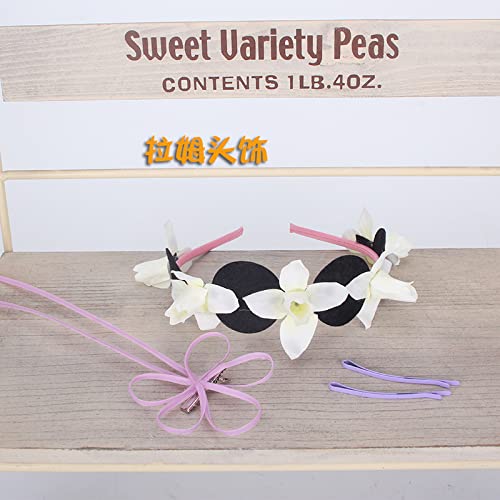Wig for Anime Wigs Cosplay Christmas Life In A Different World From Scratch, Ramremu Cosplay Wig Color: Ram Headdress + Word Clip (Pink) von EQWR
