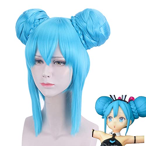 Wig for Anime Wigs Cosplay Christmas Miku Hatsune Miku Bunny Girl Cos Wig Black Rabbit Ver. Anime Cosplay Fake Hair von EQWR