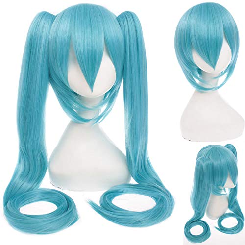 Wig for Anime Wigs Cosplay Christmas Miku Senbon Sakura Hatsune Snow Hatsune Sakura Hatsune Albino Hatsune Kamomori Sanae Cosplay Wig Color:Cy120-23 (Light Water Color) von EQWR