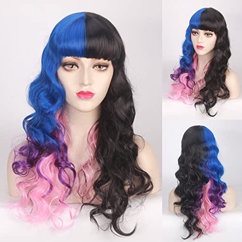 Wig for Anime Wigs Cosplay Christmas Style Ladies Wig Wig Medium Length Curly Hair Center Split Fashion Wig Pony Hair Set Color:Pl-758 von EQWR