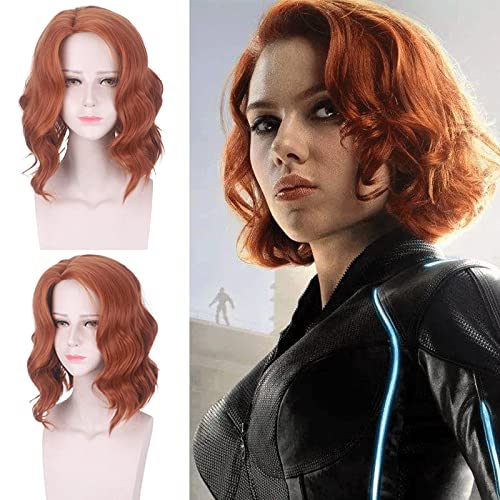 Wig for Anime Wigs Cosplay Christmas Wig X-Men Black Widow Cosplay Simulation Scalp Curly Hair Wig von EQWR