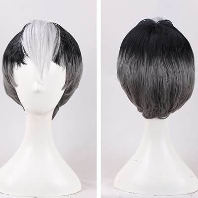 Wig for Ankunft Voltron: Legendary Defender Shiro Perücke Voltron Legendary Defender Anime Cosplay Haarrequisiten Herren + Perückenkappe wie abgebildet von EQWR