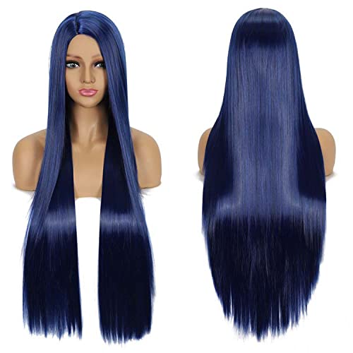 Wig for Carnival Nightlife CluI Party Dress Up Wig Wig Anime Cosplay Wig With Bangs 80Cm Long Straight Hair Costume Daily Cos Headgear Fake Hair Color:K050-3 von EQWR