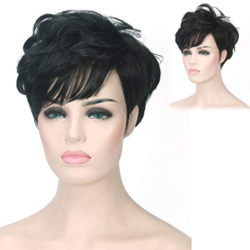 Wig for Halloween Fashion Christmas Party Dress Up Wig Soft Sister Daily Air Bangs Lolita Grandma Gray Gradient Cos Wig Pear Flower Head Color: Pl-696 von EQWR