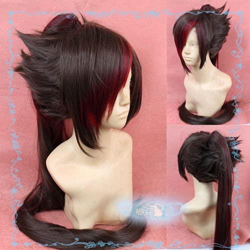 Wig for Onmyouji Yin Yang Master 3D Handyspiel Minamoto no Hiromasa Cosplay Perücke + Perückenkappe Onmyouji wie auf dem Bild von EQWR