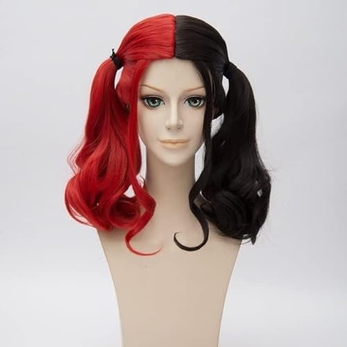 Wig for Perücken Cosplay Peluca Styled Curly Synthetic Costume Perücke Hitzebeständiges Haar + Perückenkappe wie auf dem Bild von EQWR