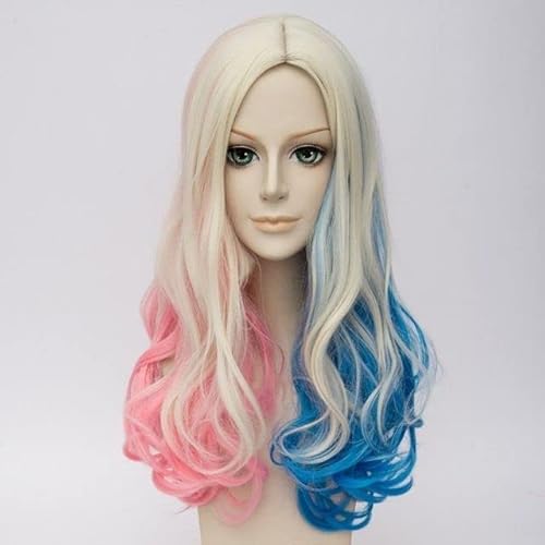 Wig for Perücken Cosplay Peluca Styled Curly Synthetic Costume Perücke Hitzebeständiges Haar + Perückenkappe wie auf dem Bild von EQWR