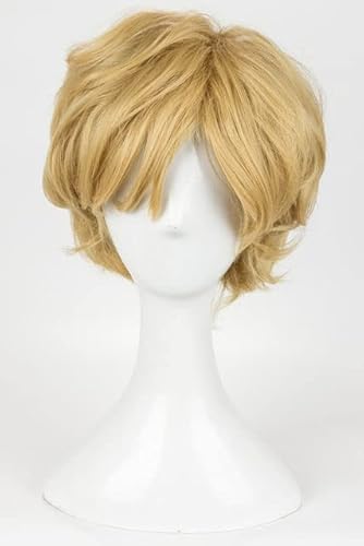 Wig for Sailor Moon Sailor Uranus Perücke Tenoh Haruka Cosplay Perücke Gestylte kurze Kunsthaarperücken + Perückenkappe wie auf dem Bild von EQWR
