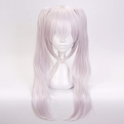 Wig for Spiel Azur Lane Laffey Cosplay Kostüm Perücken Frauen Lange Hitzebeständige Kunsthaar Perücken Mit Chip Pferdeschwänzen + Perückenkappe wie auf dem Bild von EQWR