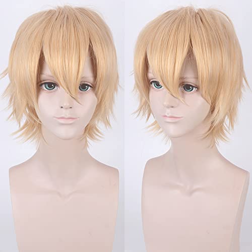 Wig for cos wig juvenile reverse warped short hair color universal men's wig cosplay anime wig color:002-30 von EQWR