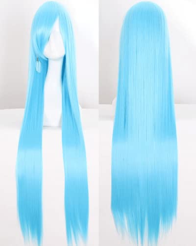 Wig for cosplay wig universal 100CM color long straight hair cos animation high temperature wire 099 color:玫瑰网015[1 meter] von EQWR