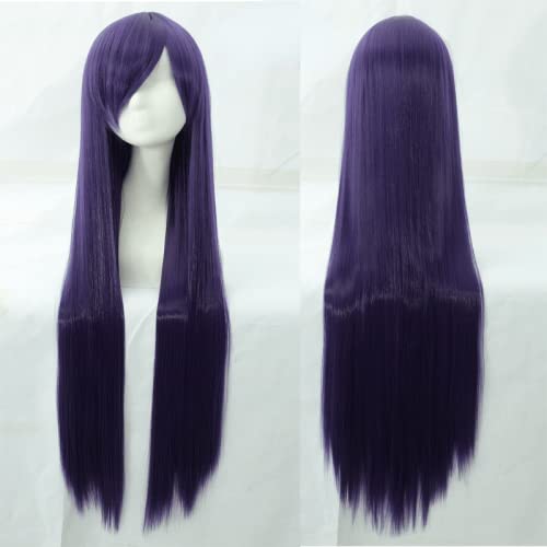 Wig for cosplay wig universal 100CM color long straight hair cos animation high temperature wire 099 color:rose net 062 [1 meter] von EQWR