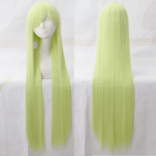 Wig for cosplay wig universal 100CM color long straight hair cos animation high temperature wire 099 color:rose net 072 [1 meter] von EQWR