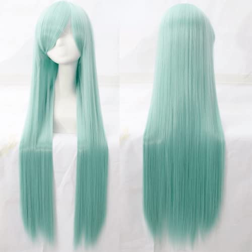 Wig for cosplay wig universal 100CM color long straight hair cos animation high temperature wire 099 color:rose net 075 [1 meter] von EQWR