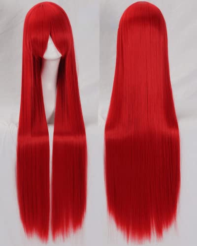 Wig for cosplay wig universal 100CM color long straight hair cos anime high temperature wire 099 color:rose net 034 [1 meter] von EQWR