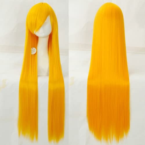 Wig for cosplay wig universal 100CM color long straight hair cos anime high temperature wire 099 color:rose net 080 [1 meter] von EQWR