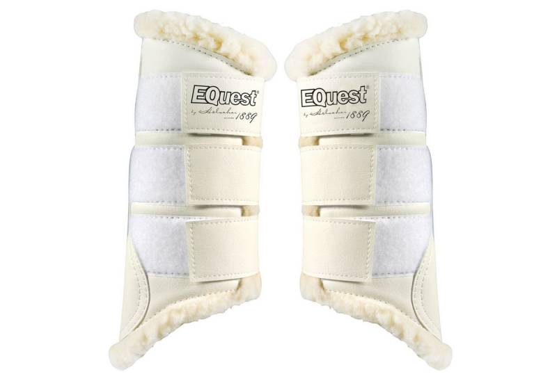 EQuest Gamaschen Softgamasche für Pferde, 2er Set - Champagner/Natur, L von EQuest