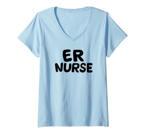 Damen Notaufnahme Krankenschwester Lustig - ER Nurse T-Shirt mit V-Ausschnitt Damen Notaufnahme Krankenschwester Lustig - ER Nurse T-Shirt mit V-Ausschnitt von ER Nurse