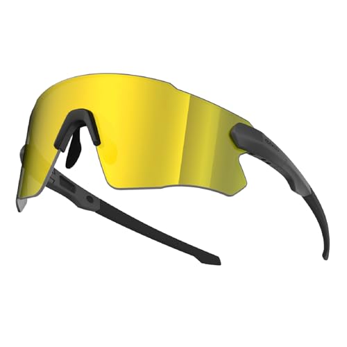 ER00 115 Leichte rahmenlose Sportbrille mit Rundum-Schutz für Damen und Herren – ideal für Radfahren Trailrunning Wandern und Pickleball von ER00