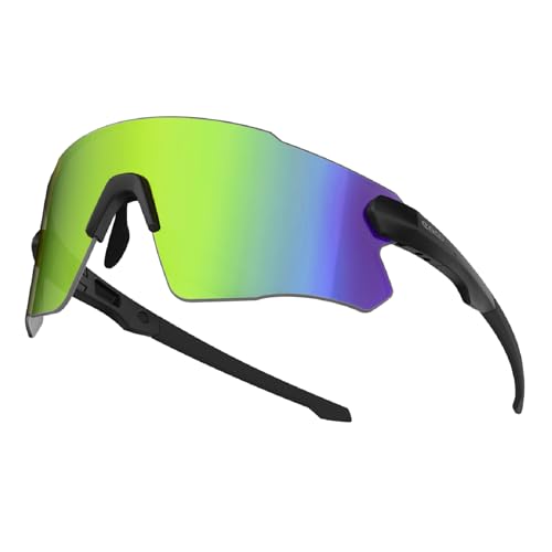 ER00 115 Umschließende leichte Sportsonnenbrillen für Damen Herren, Radfahren Baseball Laufen Pickleball von ER00