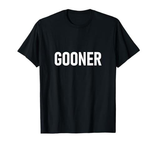 ERAWTIC Gooner T-Shirt Damen Medium Schwarz Klassisch Halbarm Unisex Regulär EU 40.5 S von ERAWTIC Gooner
