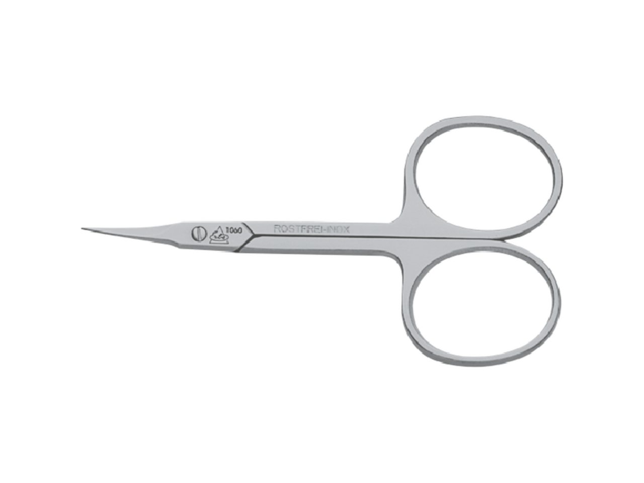 ERBE Make-up Hautschere, aufgebogen, glatt, vernickelt - Turmspitze, rostfrei, Alle Hauttypen von ERBE