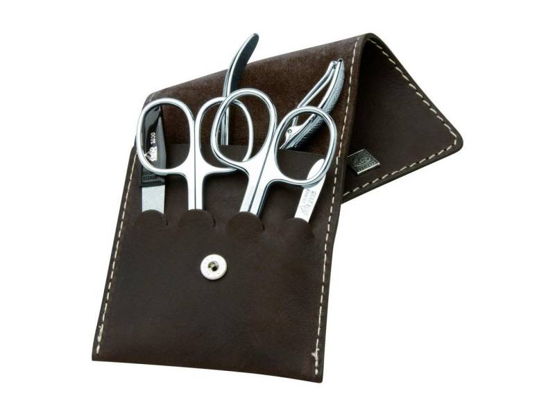 ERBE Maniküre-Etui Druckknopf-Etui Mountain Bear, vernickelt von ERBE