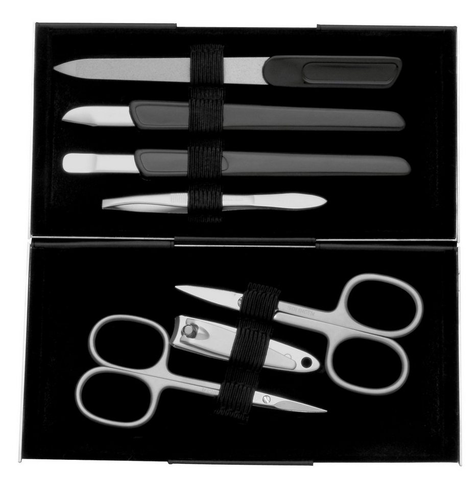 ERBE Maniküre-Etui MAGISCHES MANICURE-ETUI 7-TEILIG SCHWARZ/SILBER-MATT, 7 tlg. von ERBE