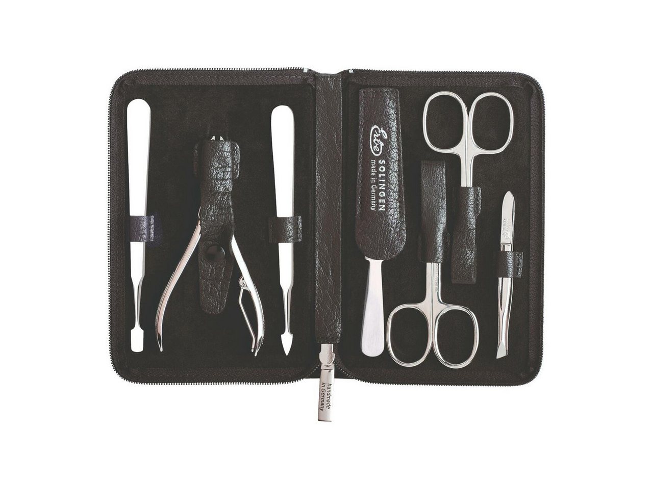 ERBE Maniküre-Etui Reißverschluss-Etui Büffel, vernickelt von ERBE