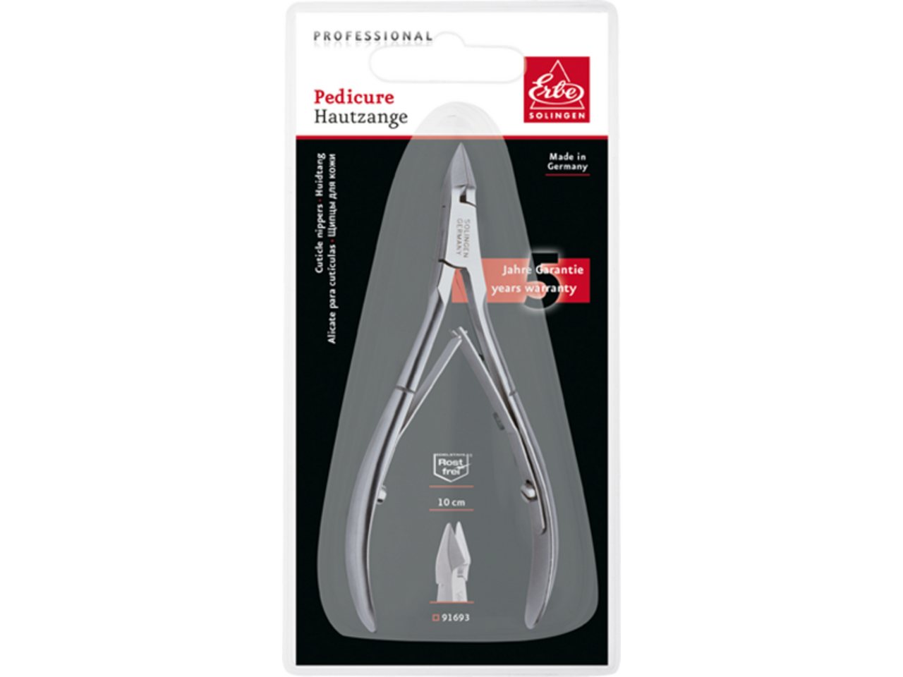 ERBE Nagelhautzange Hautzange, Doppelfeder, rostfrei von ERBE