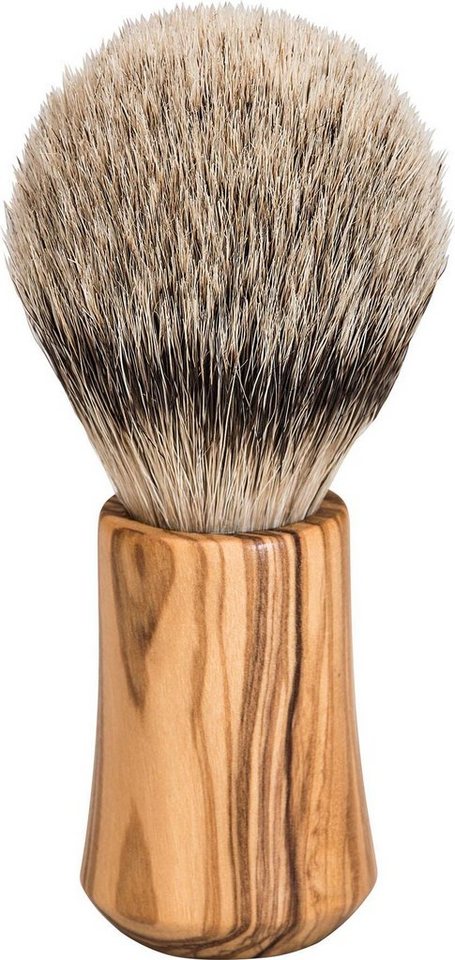 ERBE Rasierpinsel, Silberspitz-Dachshaar, Olivenholzgriff von ERBE