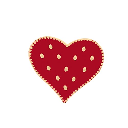 Cartoon Rot Großes Kleines Herz Emaille Pins Nette Frauen Brosche Jeansjacken Anstecknadel Dekoration Abzeichen Modeschmuck Geschenk Legierung 1St (Color : Small) von ERBRA