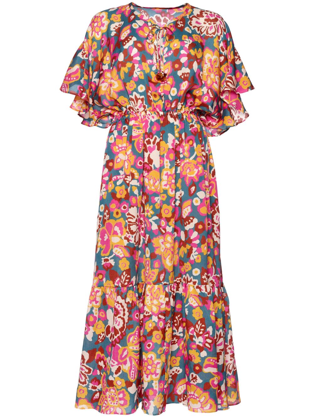 ERES Maxikleid mit Blumen-Print - Blau von ERES