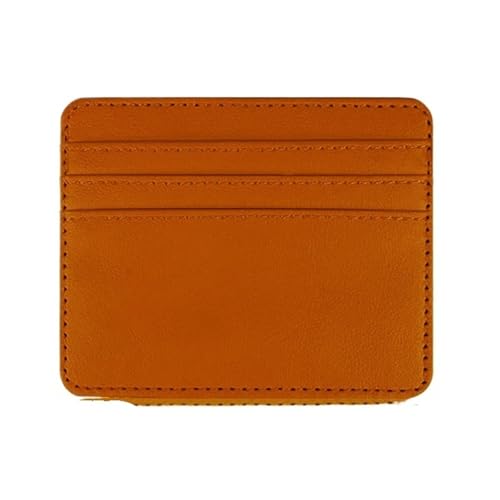ERHTGUO 2Pcs Pu Leather ID Card Holder Candy Color Bank Credit Box Multi Slot Slim Case Wallet Women Business Cover(Brown) von ERHTGUO