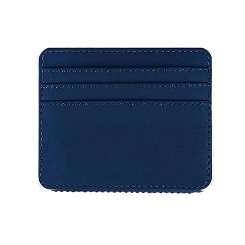 ERHTGUO 2Pcs Pu Leather ID Card Holder Candy Color Bank Credit Box Multi Slot Slim Case Wallet Women Business Cover(Dark Blue) von ERHTGUO