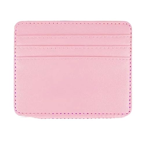 ERHTGUO 2Pcs Pu Leather ID Card Holder Candy Color Bank Credit Box Multi Slot Slim Case Wallet Women Business Cover(Pink) von ERHTGUO