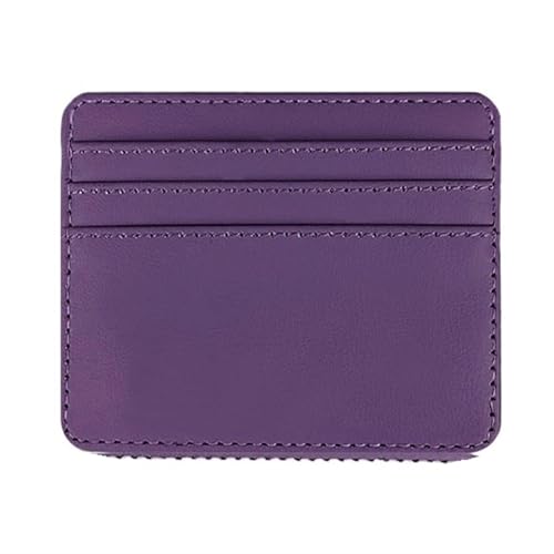 ERHTGUO 2Pcs Pu Leather ID Card Holder Candy Color Bank Credit Box Multi Slot Slim Case Wallet Women Business Cover(Purple) von ERHTGUO