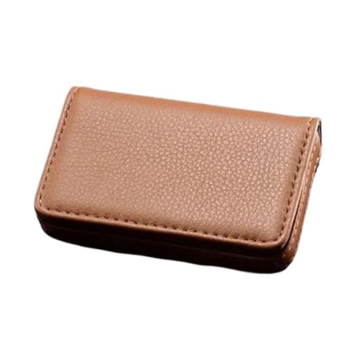 ERHTGUO 2pcs Arrival PU Leather Stainless Steel Men/Women Credit Bank Card Case Metal Box Magnetic Business Holder(Brown) von ERHTGUO
