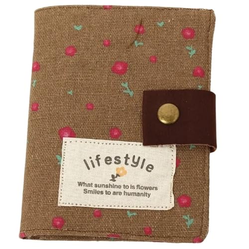 ERHTGUO 2pcs Floral Canvas Ladies Card Package Creative Cloth Credit Holder Business Women's Cardholders Bag(Coffee) von ERHTGUO