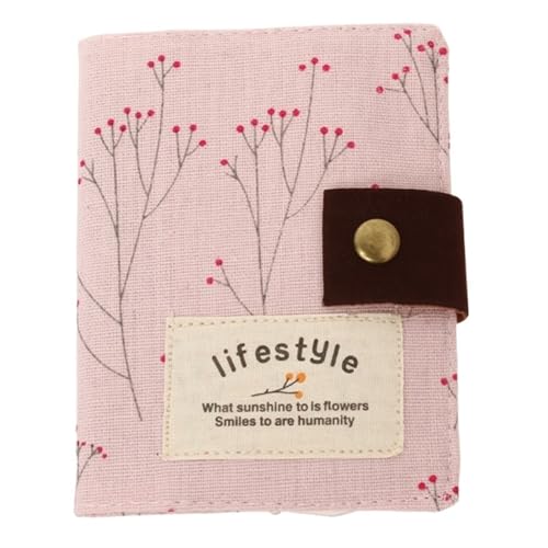 ERHTGUO 2pcs Floral Canvas Ladies Card Package Creative Cloth Credit Holder Business Women's Cardholders Bag(Pink) von ERHTGUO