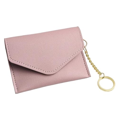 ERHTGUO 2pcs Mini Women's Ultra Thin Card Holder Wallet with Keychain PU Leather Hasp Case Business Cover Lady Coin Money Pouch(Light Purple) von ERHTGUO