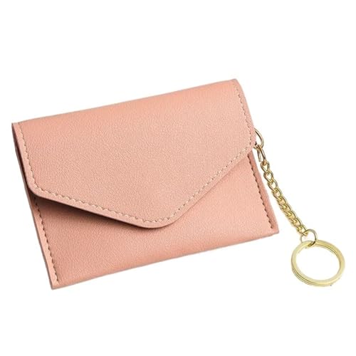 ERHTGUO 2pcs Mini Women's Ultra Thin Card Holder Wallet with Keychain PU Leather Hasp Case Business Cover Lady Coin Money Pouch(Pink) von ERHTGUO