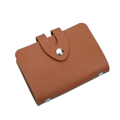 ERHTGUO Business Card Holder Wallet Women Black/pink/Blue/Green/red/Brown Bank/ID/Credit 24 Bits Case(Brown) von ERHTGUO