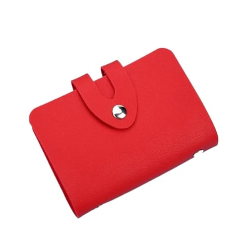 ERHTGUO Business Card Holder Wallet Women Black/pink/Blue/Green/red/Brown Bank/ID/Credit 24 Bits Case(Red) von ERHTGUO