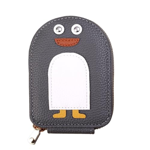 ERHTGUO Cartoon Leather Wallet for Women Handheld Credit Card Bag Key Case Lovable Zipper Coin Purse Lady's Name Holder(Grey) von ERHTGUO