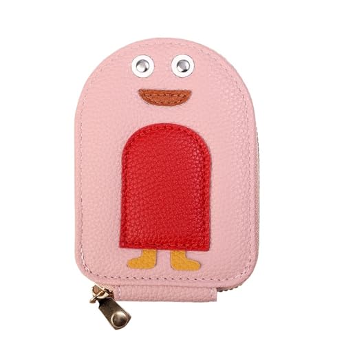 ERHTGUO Cartoon Leather Wallet for Women Handheld Credit Card Bag Key Case Lovable Zipper Coin Purse Lady's Name Holder(Pink) von ERHTGUO